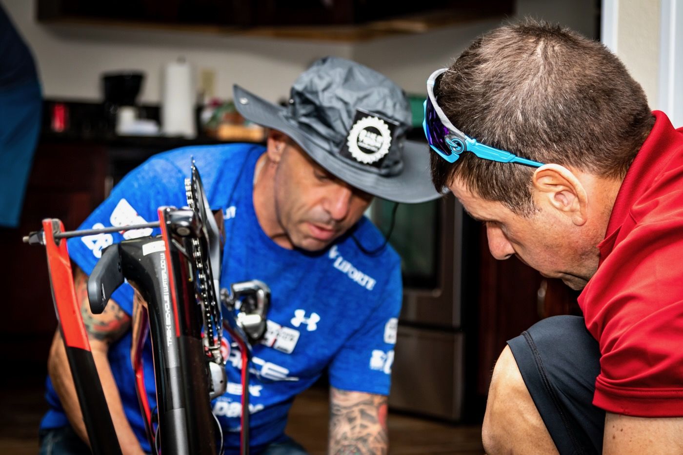 Marc riding at an endurance cycling event